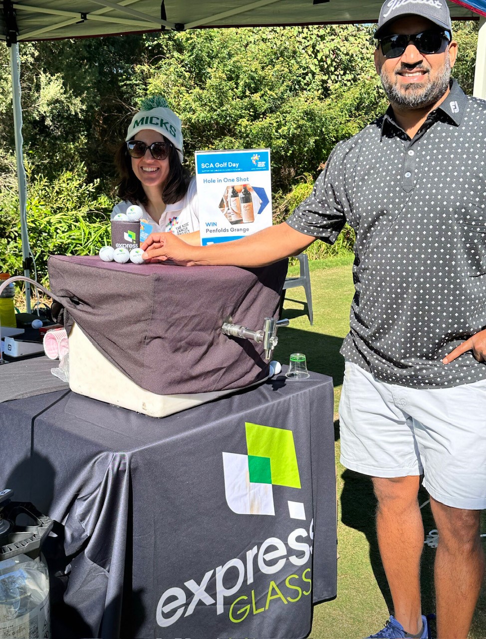 The Kids' Cancer Project State Manager - QLD Effie Kent attending the 2023 SCA NSW Express Glass Golf Day