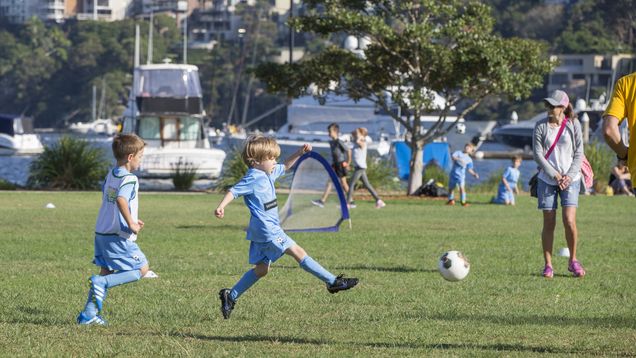 Murray playing soccer