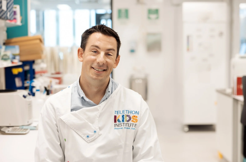 Dr Ben Wylie from Telethon Kid's Institute is researching a new immunotherapy treatment for young sarcoma patients.